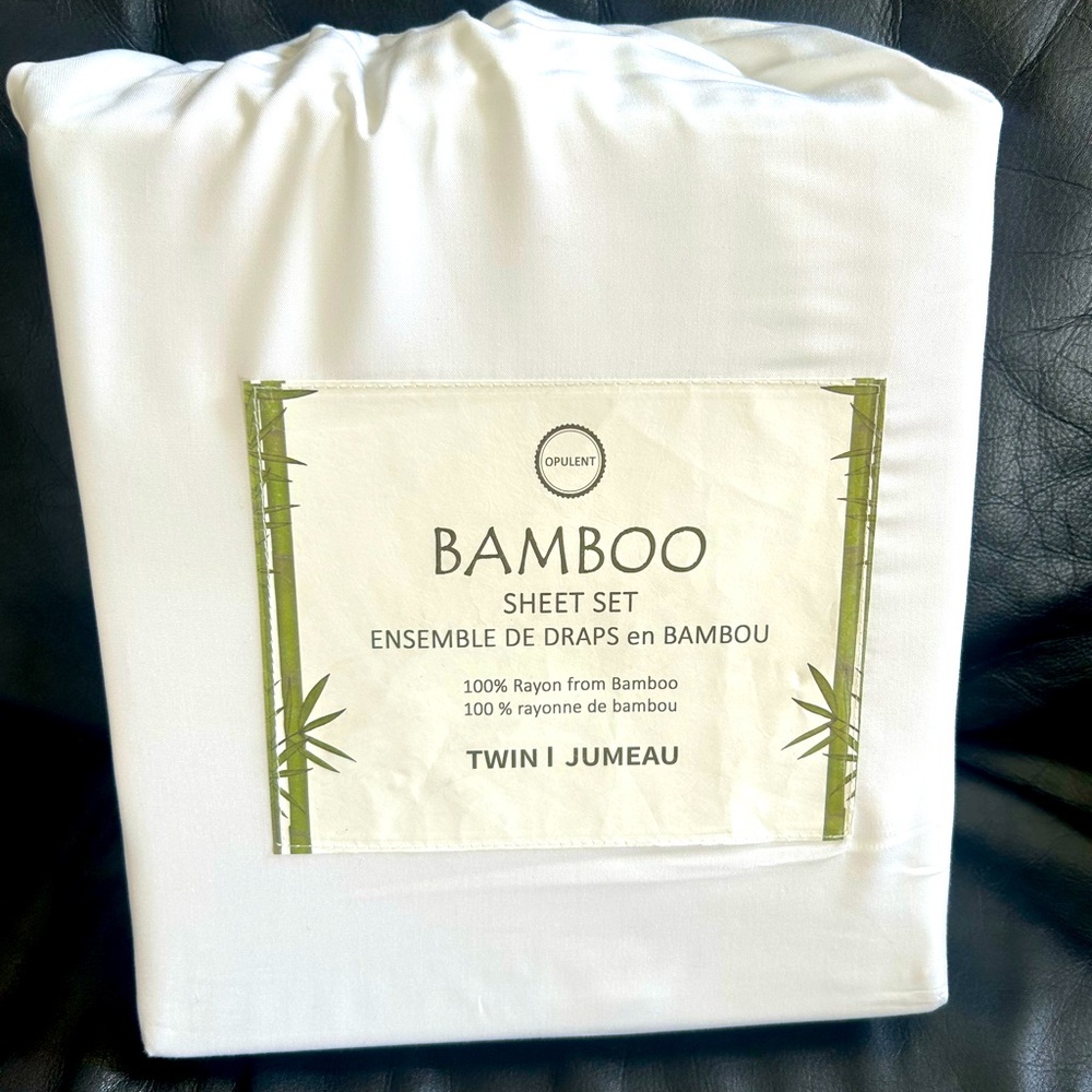 CREAM /Beige Bamboo Sheet Set TWIN